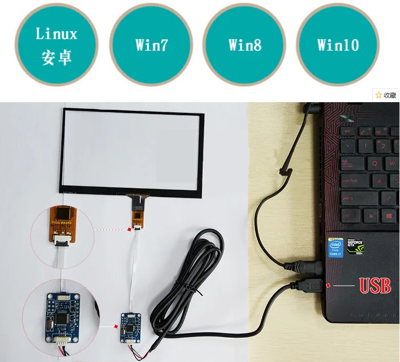 Планшет Raspberry Pi 6 2 дюйма 155 мм * 87 емкостный сенсорный дигитайзер сенсорная панель