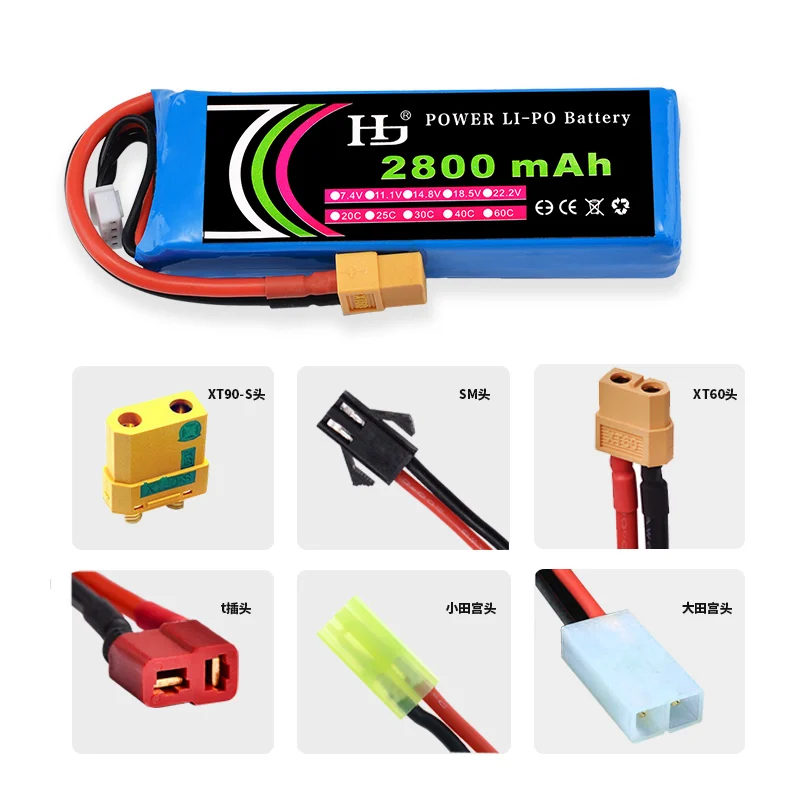 HJ 11 1 v 2800mah 30C литий-полимерный аккумулятор для Cheerson CX-20 Wltoys V303 rc quadcopter запасные