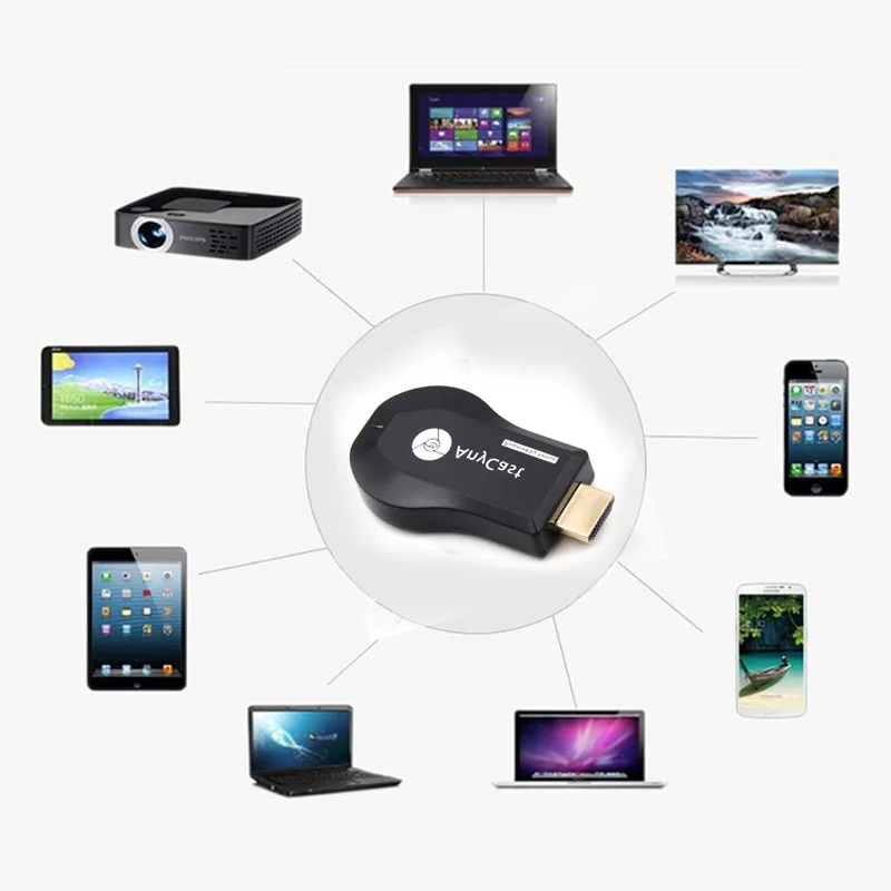 AnyCast M9 Plus 1080P беспроводной RK3036 ТВ-палка WiFi Дисплей ключ HDMI приемник медиа тв-палка DLNA Airplay Miracast