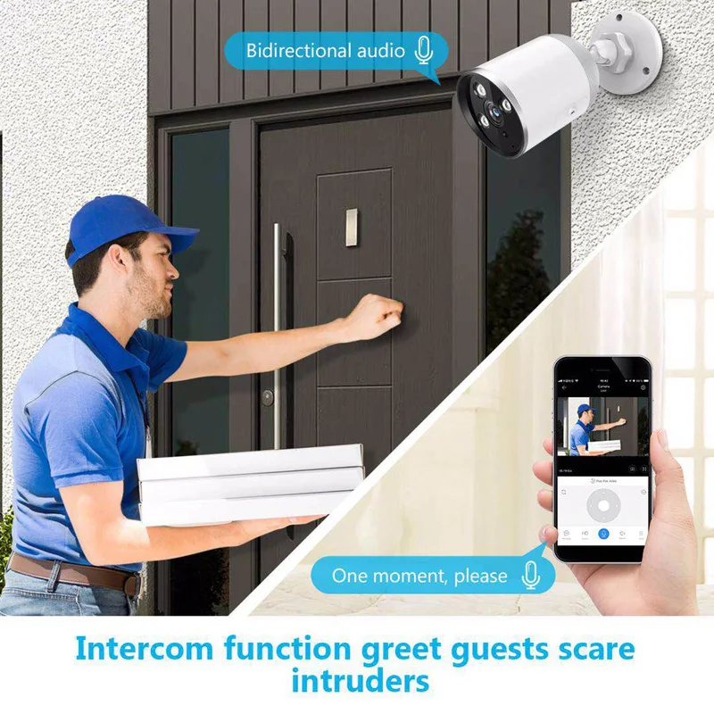 Higestone 1080P беспроводная WIFI IP-камера домашней безопасности наблюдения с автоматической трассировкой сети CCTV ночного видения мобильного приложения IR включен.