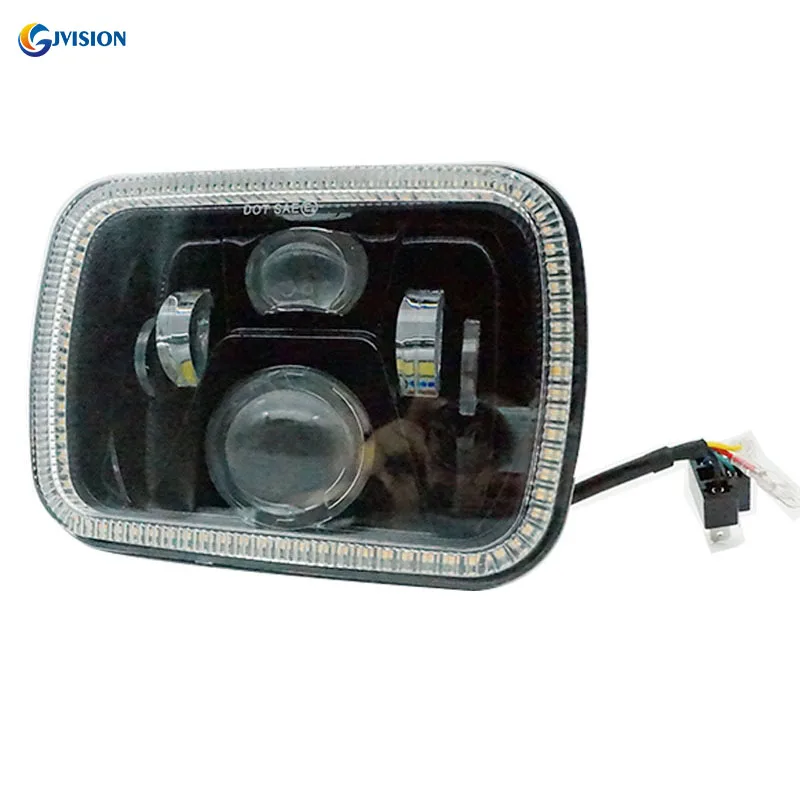 Светодиодная фара 6x7 дюймов для Jeep Wrangler YJ Cherokee XJ Toyota запчасти пикапов H6054 H5054 H6054LL