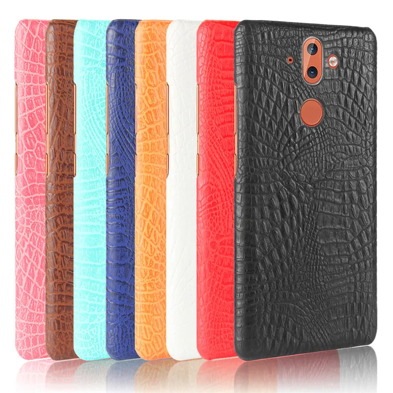 For Nokia 8 Sirocco Case Crocodile Grain Hard PC+PU Leather Surface Back Cover Phone for | Мобильные телефоны и