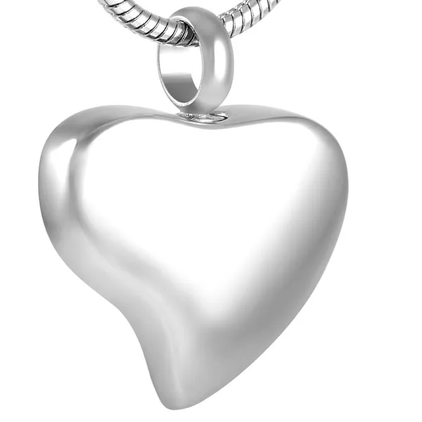 

IJD8353 Keepsake cremation jewelry for ashes 316L stainless steel Heart shape Footprint memorial urn pendant necklace for Human