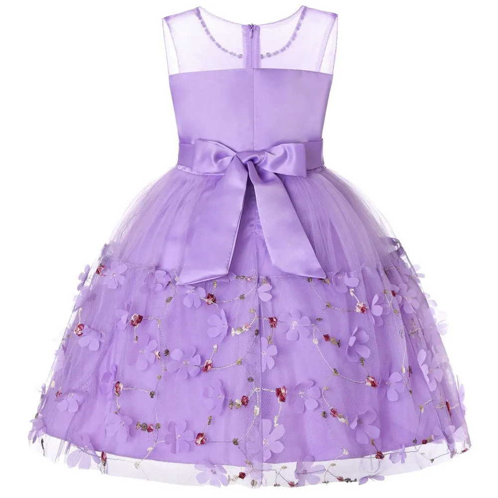 2019 Kids Tutu Birthday Princess Dress for Girls Infant Mesh Children Party Bridesmaid Elegant Dresses Ball Gown Floral Fashion | Детская