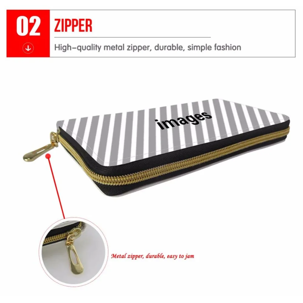 Женские кошельки из искусственной кожи WHEREISART длинные на молнии с радужной