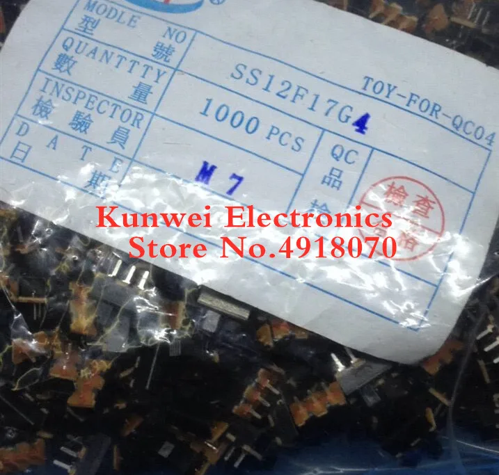 500 шт. скользящий переключатель 2 положения 3 Pin SPDT 1P2T сквозное отверстие PCB панель