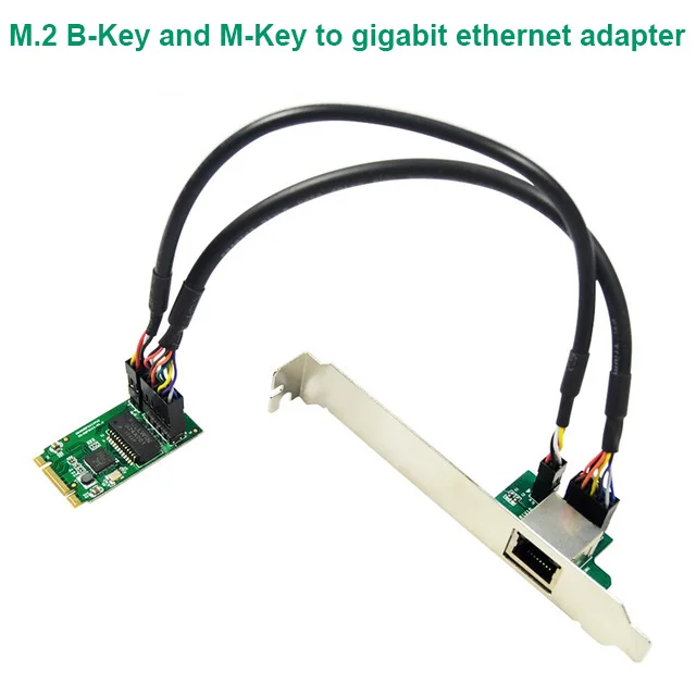 M.2 B Key и M к 1 порту 10/100/1000 Мбит/с gigabit ethernet Сетевая карта Realtek 8111