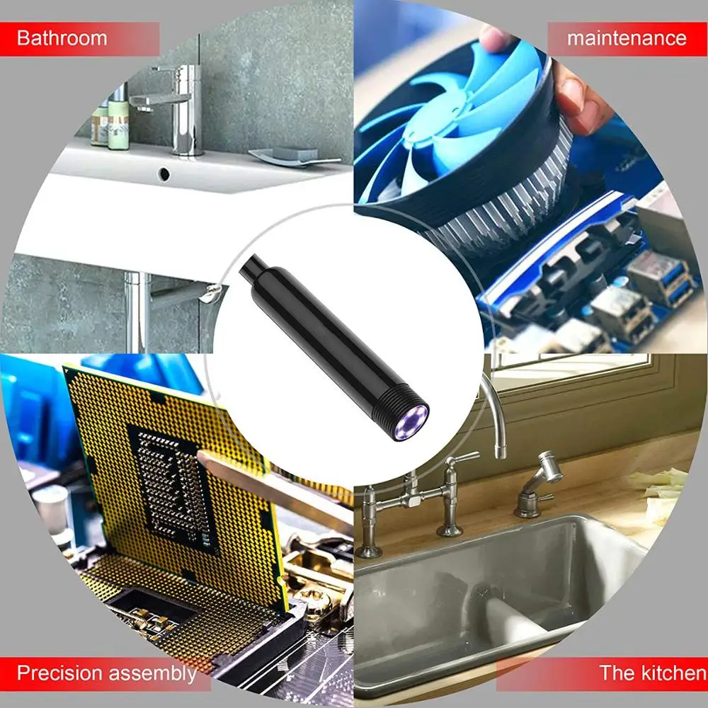 Микро USB Android эндоскоп Водонепроницаемый Бороскоп Инспекционная камера 6