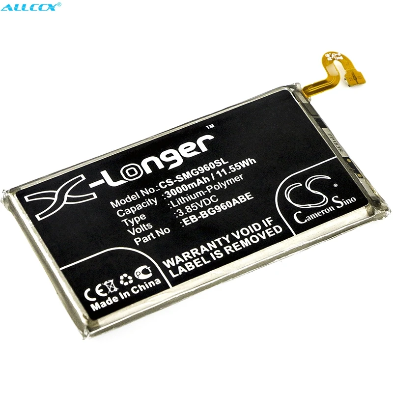 EB-BG960ABE аккумулятора Cameron Sino 3000 мАч для samsung Galaxy S9, SCV38, SM-G960, G9600, G9608, G960F, G960J, G960N, G960XU, WiMAX 2