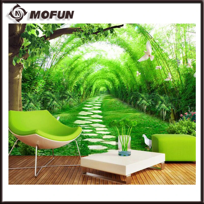 Пользовательские 3D первобытном лесу настенная фото стены Бумага Декорации для