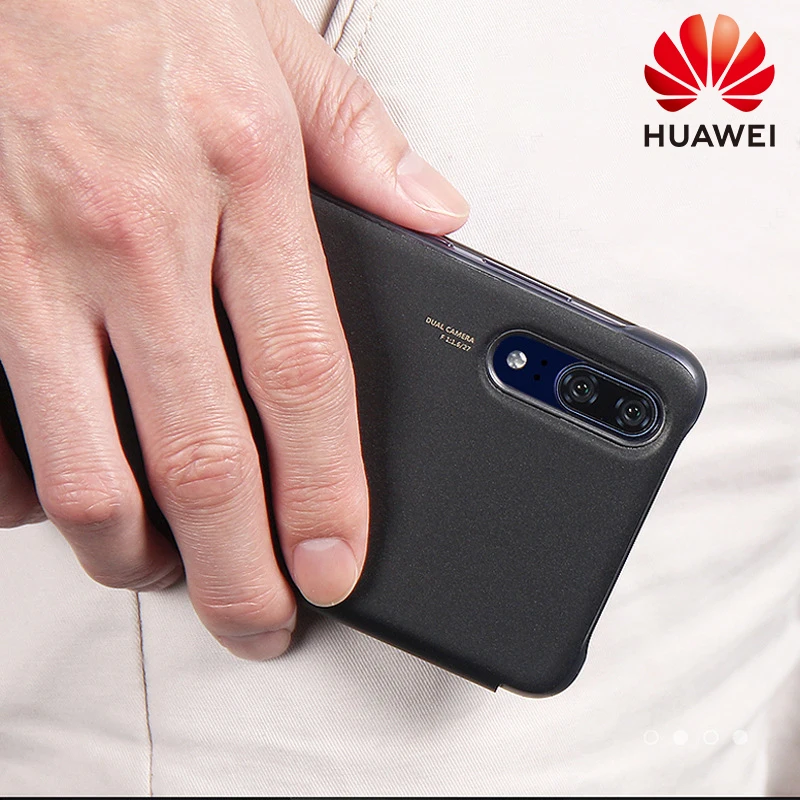 Оригинальный чехол для Huawei P20 Pro силиконовый умный Магнитный Роскошный флип кейс