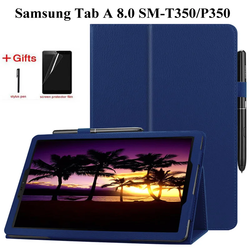Высокое качество личи Стенд PU кожаный чехол для Samsung Galaxy Tab A 8 0 T350 T355 P350 P355 планшет
