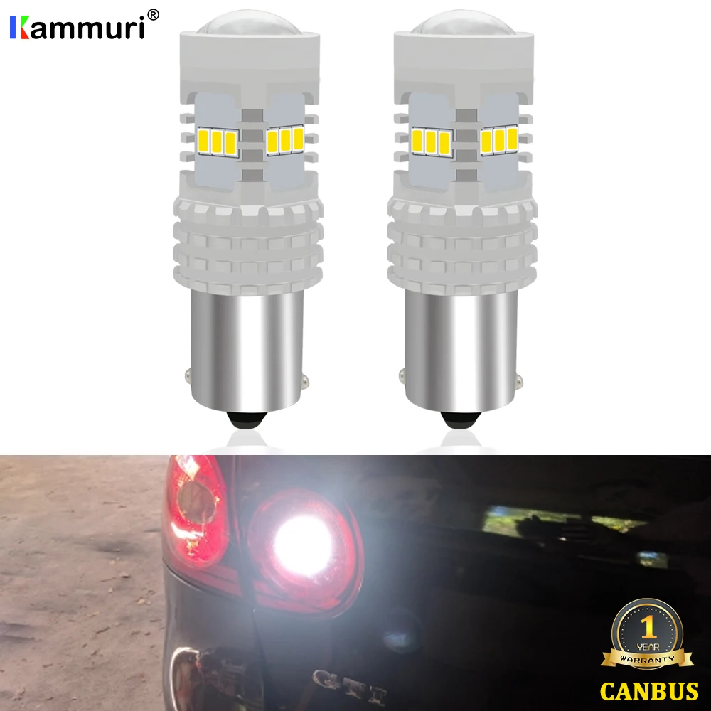 (2) P21W светодиодный белый CANBUS без ошибок 1156 Автомобильный фонарь для Volkswagen VW Passat B5