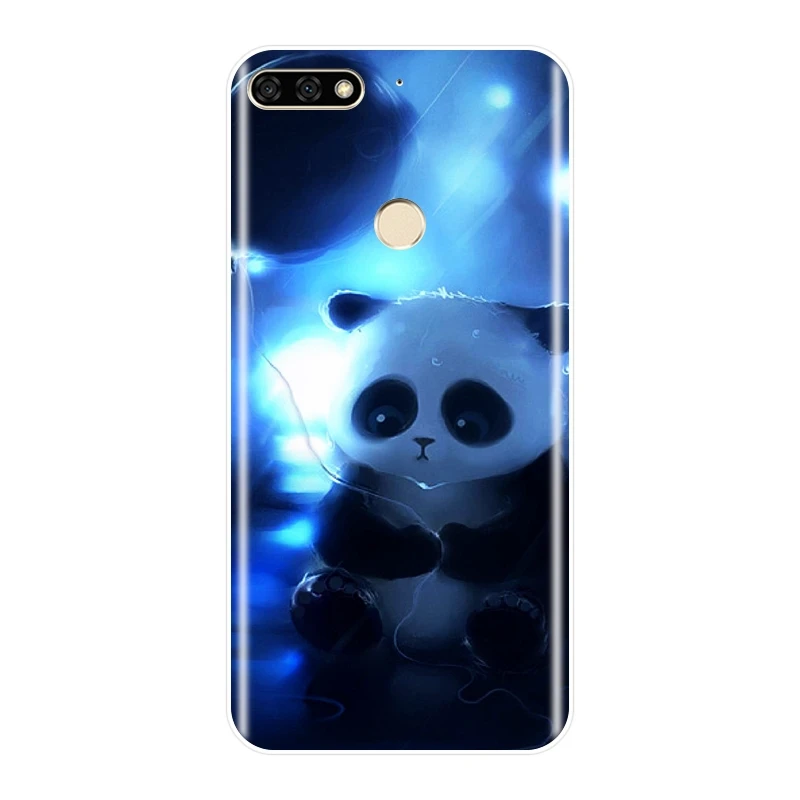 Пандой силиконовый чехол для телефона huawei Honor 7 8 9 10 Lite мягкий задней крышки 8X MAX 7S 7X