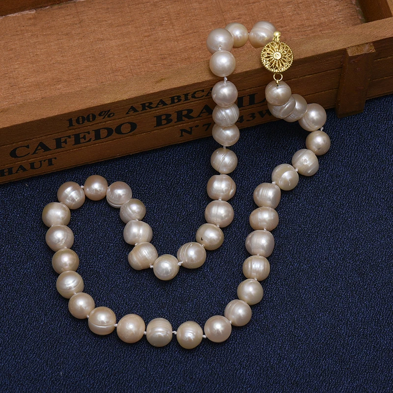 Pick Size 9-10mm Smooth Orange Pearls Fit Handmade Necklace 18inch Gem For Your Sweet Wife Gifts H640 | Украшения и аксессуары