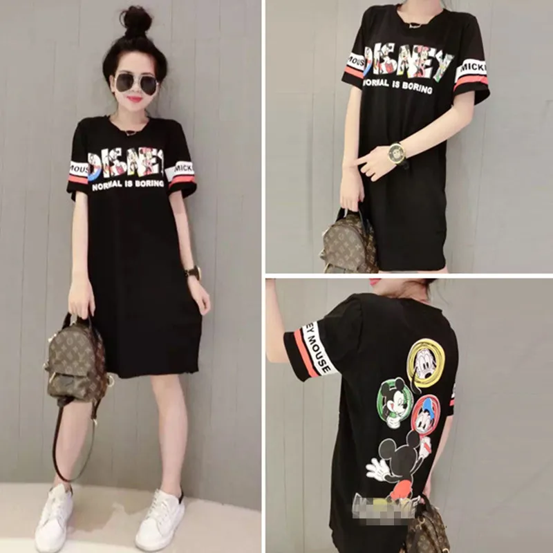 Платье Минни Маус маскарадные костюмы Новинка свободная футболка с принтом юбки