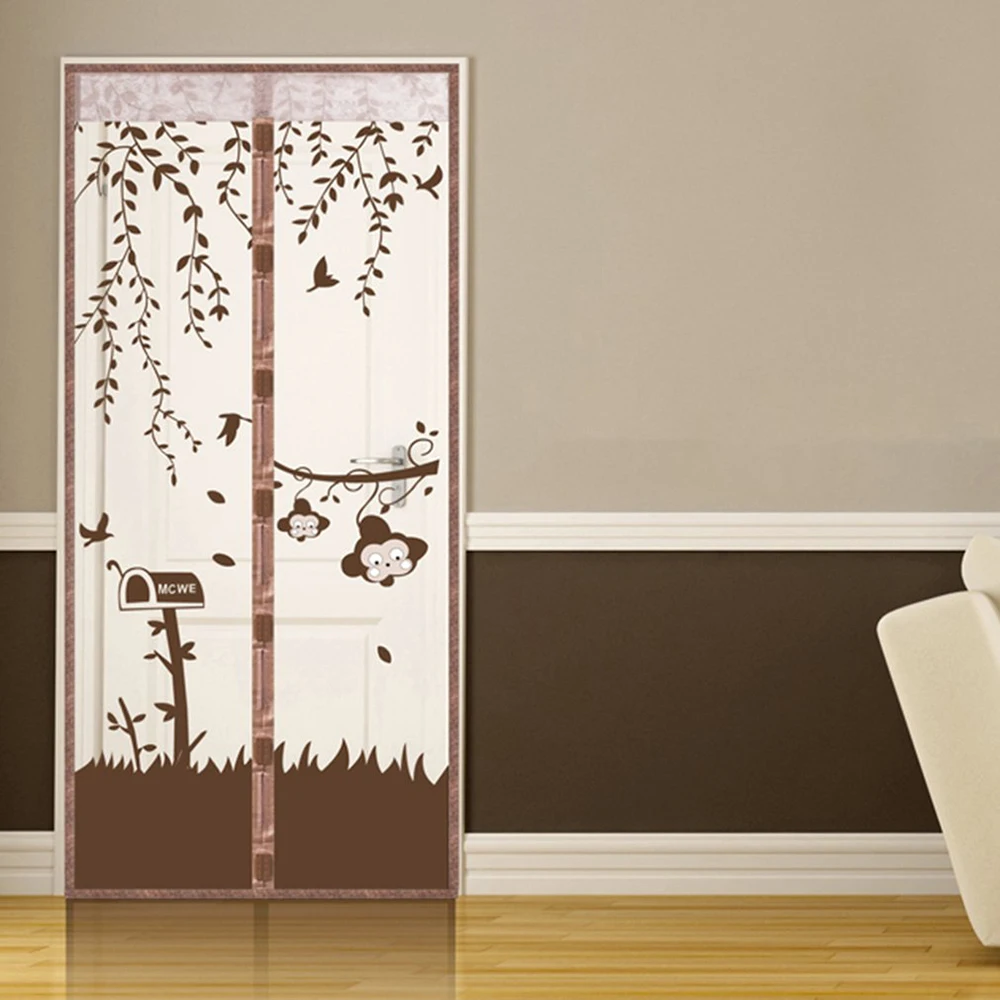 

210 X 90cm Magnetic Mesh Screen Door Mosquito Net Hands-free Automatic Closing Magnet Curtain Summer Pest Control Kitchen Window
