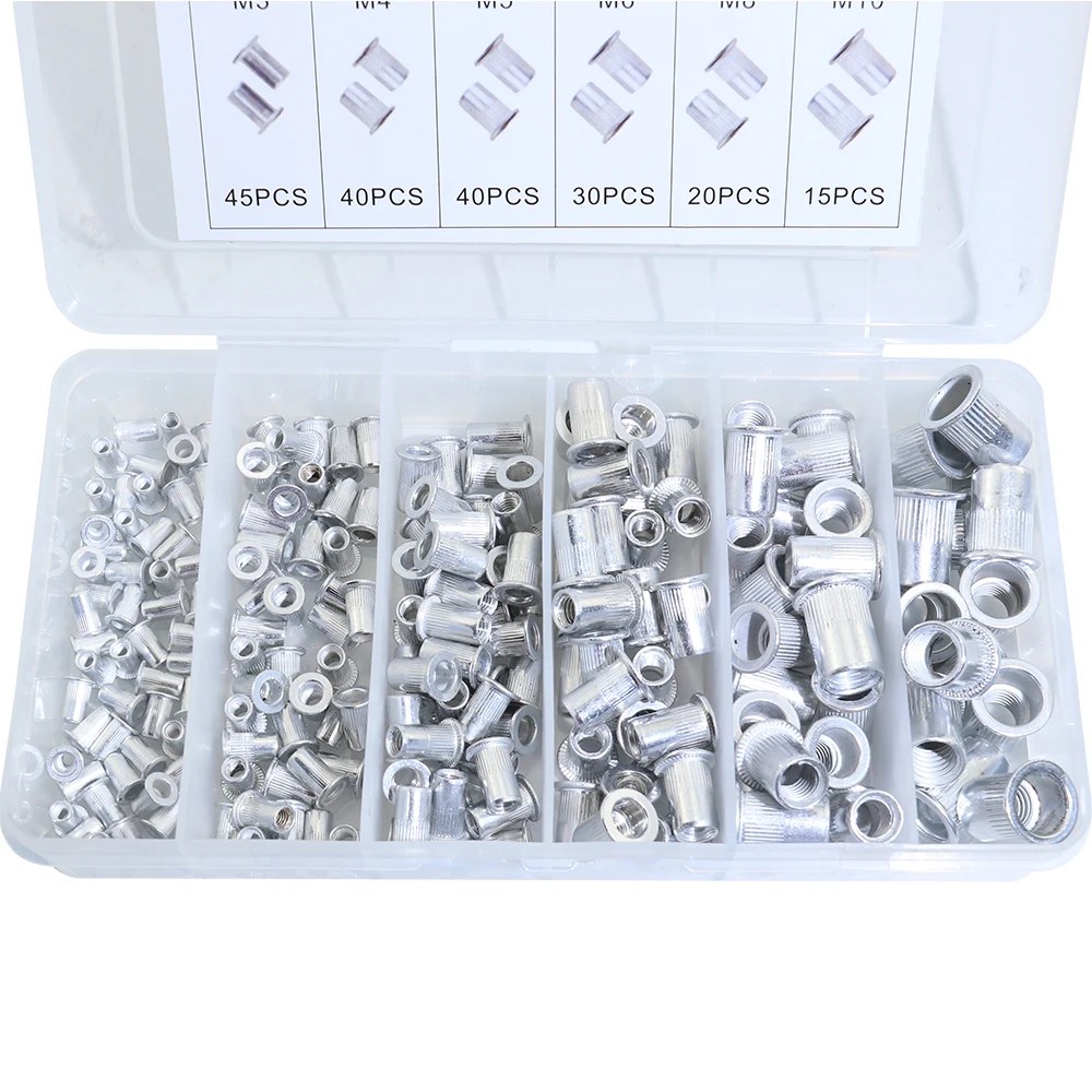 190 шт. заклепочная гайка из алюминиевого сплава с плоской головкой|rivet nut m3|rivet nutnut