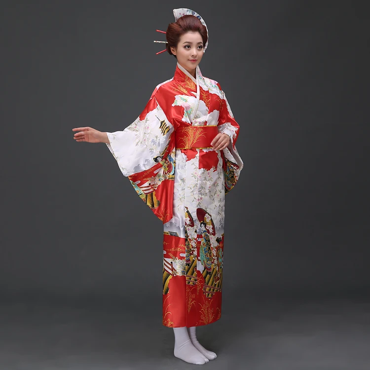 Платье кимоно женское в японском стиле Модный темпераментный костюм сакуры