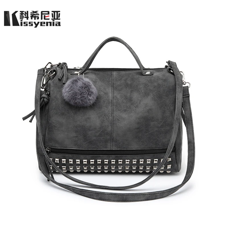 Сумка Kissyenia из искусственной кожи для женщин модные мотоциклетные сумки на плечо