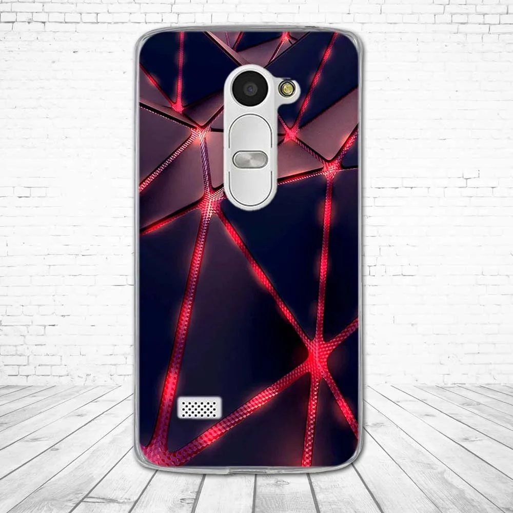 Силиконовый чехол ТПУ для LG Leon задняя крышка 4G LTE H340N с объемным цветочным