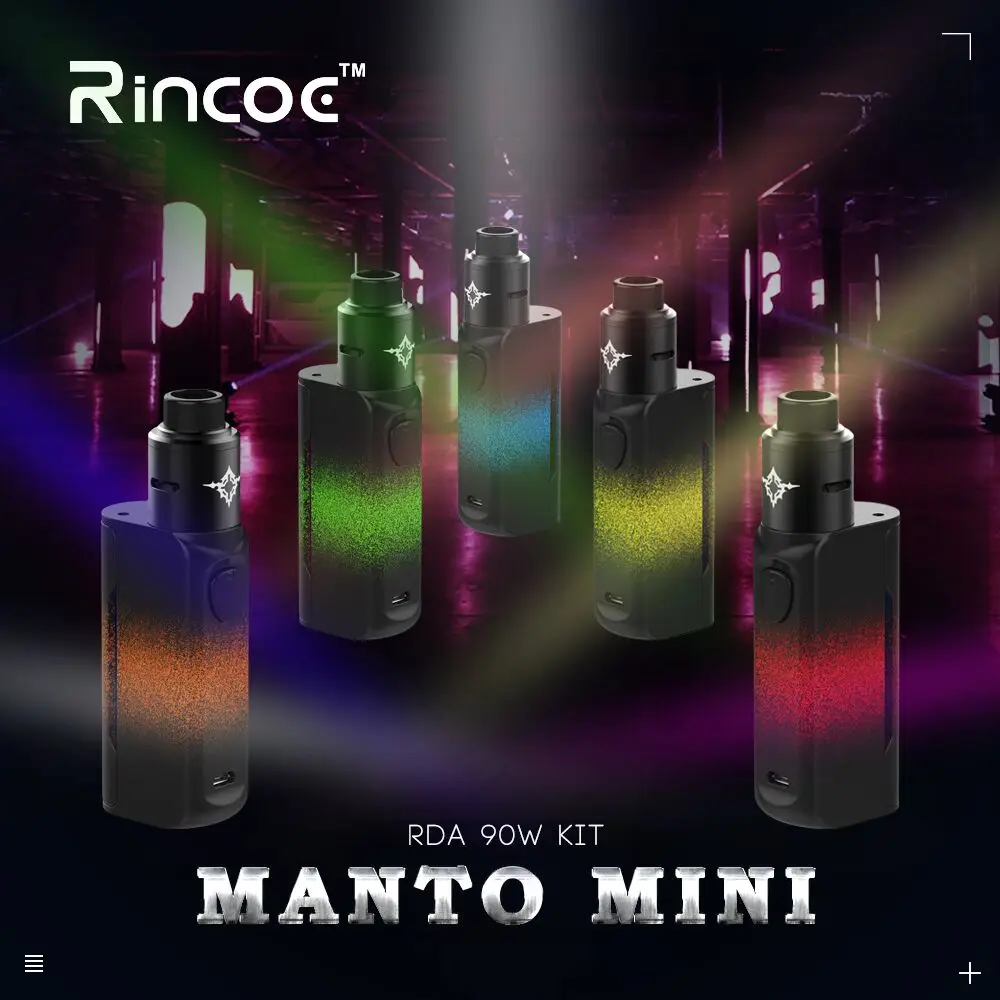 Набор vape Rincoe Manto mini RDA 90 Вт набор питание от одной 18650 ячеек комплект электронных сигарет vapor storm eco pro mechman 228 Вт