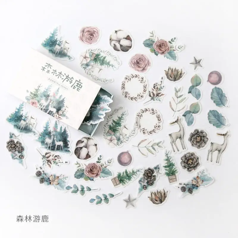 40 шт./упак. лес чудес Бумага Стикеры украшения Diy Ablum дневник в стиле Скрапбукинг этикетка Стикеры милые канцелярские принадлежности - Цвет: G