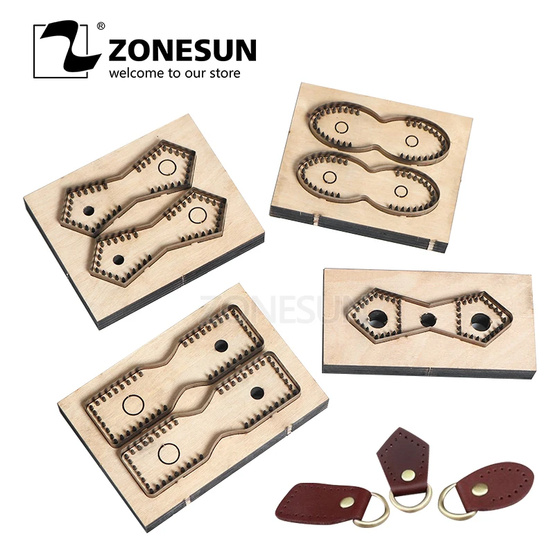 

ZONESUN Leather Handbag Accrssory Cutting Die Zipper Holder Leather Decoration Tool For Die Cutting Machine DIY Handicraft Cut