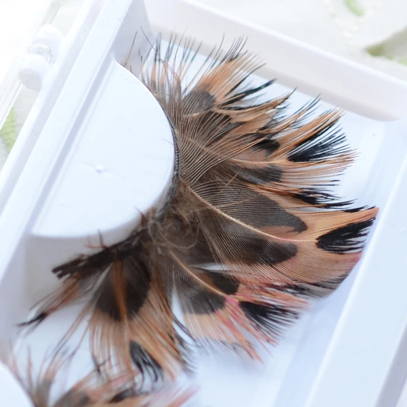 5 пар чистые Накладные ресницы ручной работы Преувеличение перо косметические