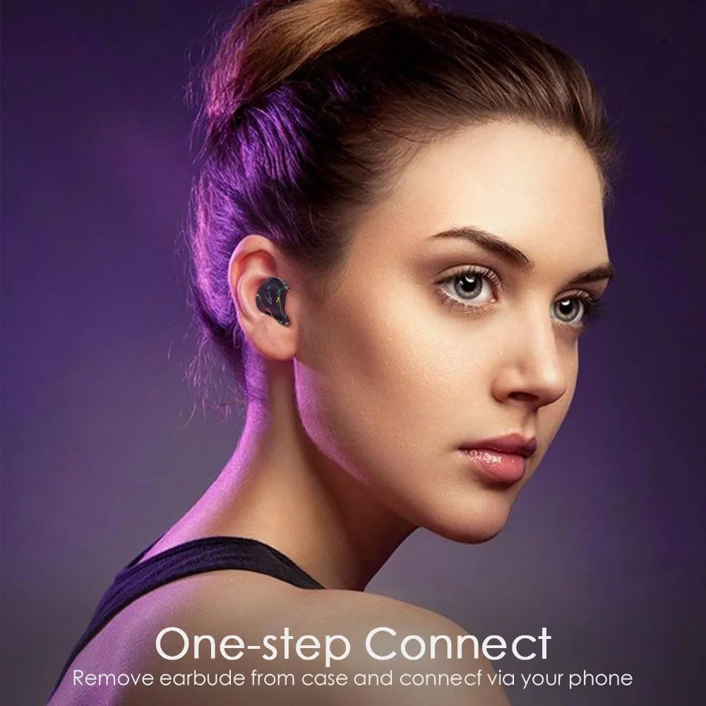 Настоящие беспроводные наушники TWS Bluetooth для мужчин и женщин 5 0 с 3D чистым звуком супер быстрый