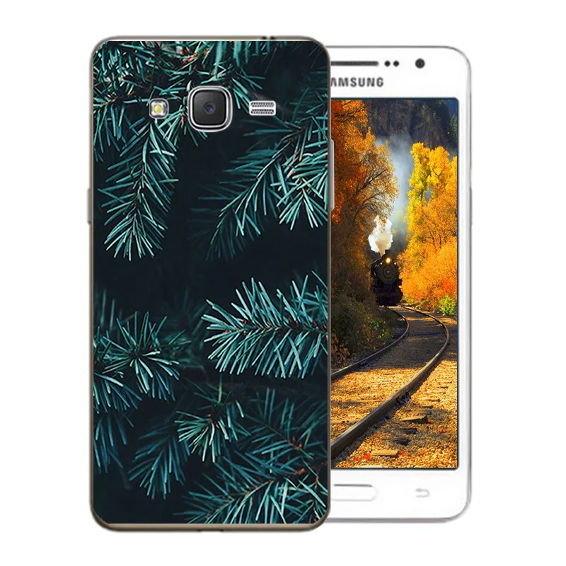 Роскошный прозрачный для Samsung Galaxy Grand Prime чехол ТПУ силикон крючок шаблон G530F G531H