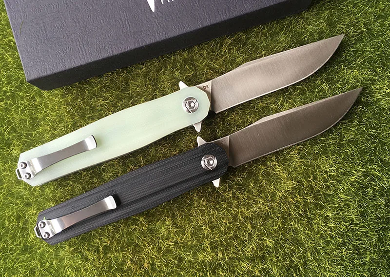 CH3505-G10 High Quality Flipper folding knife D2 blade G10 handle Outdoor camping hunting pocke fruit knives EDC tools Survival |