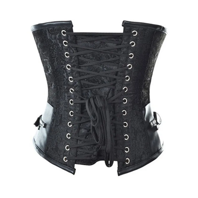 Для женщин ретро парчовый Готический Сталь костей Бюстье корсет в стиле стимпанк