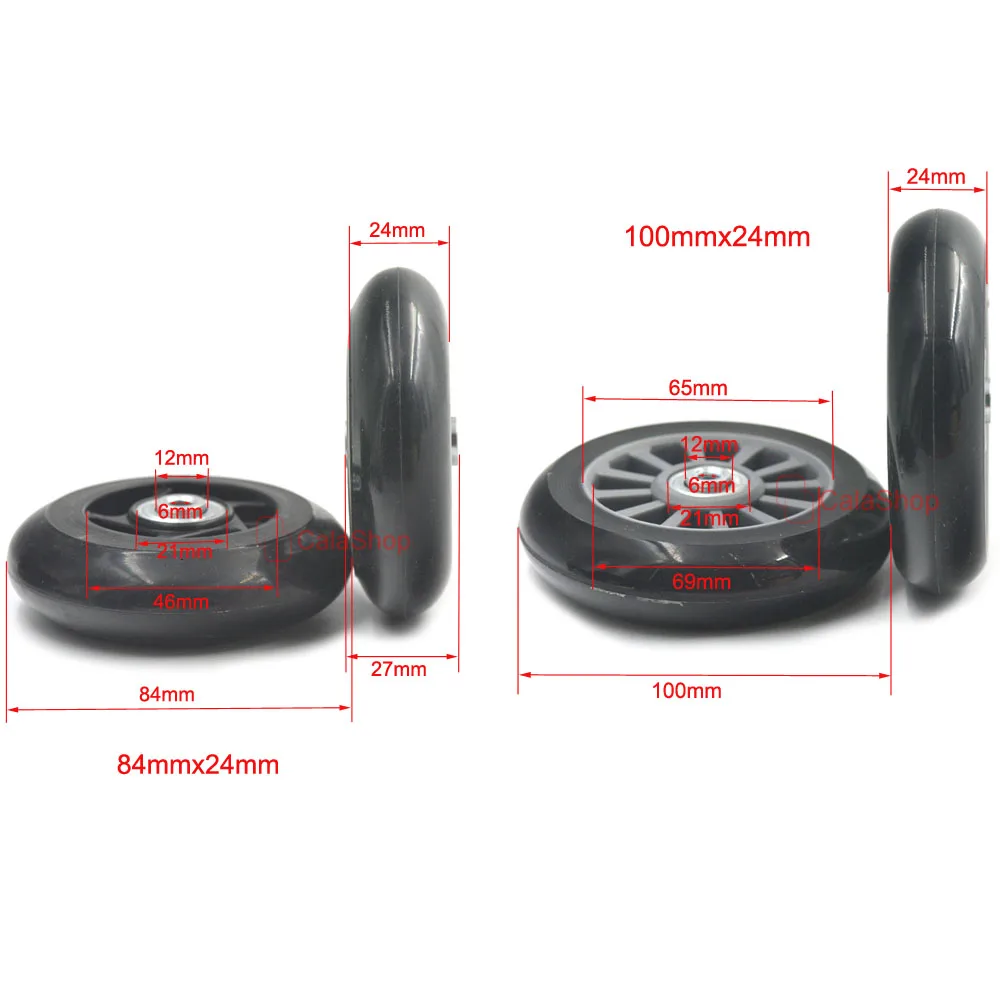 2 шт./лот 1 пара чемодан на колесиках для путешествий износостойкие колеса замена