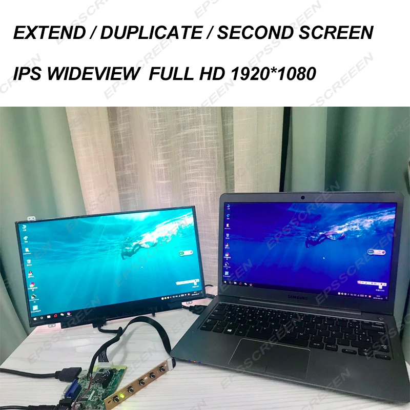 Расширенный/дублирующий/второй экран ноутбука wideview DualDisplay светодиодный комплект платы ips 1080P HDMI ЖК-матричный модуль DESTOP монитор DIY
