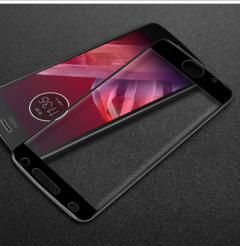 Закаленное стекло с полным покрытием для Motorola Moto Z2 Play Защитная пленка экрана