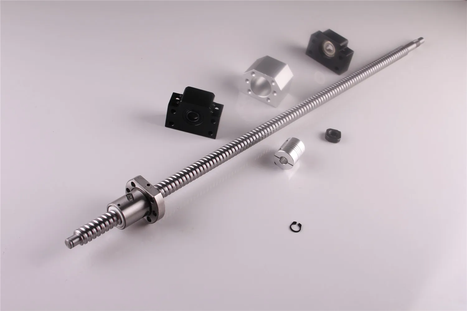 

RM1605 Set SFU1605 Rolled Ball Screw C7 With End Machined + Coupler 6.35mm x 10 Ball Nut &amp Nut Housing BK/BF12 End Support +