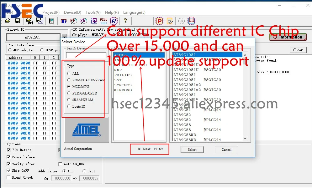 V9.00 TL866II плюс универсальный Minipro программатор с адаптерами+ тестовый зажим TL866 PIC биос высокоскоростной программатор