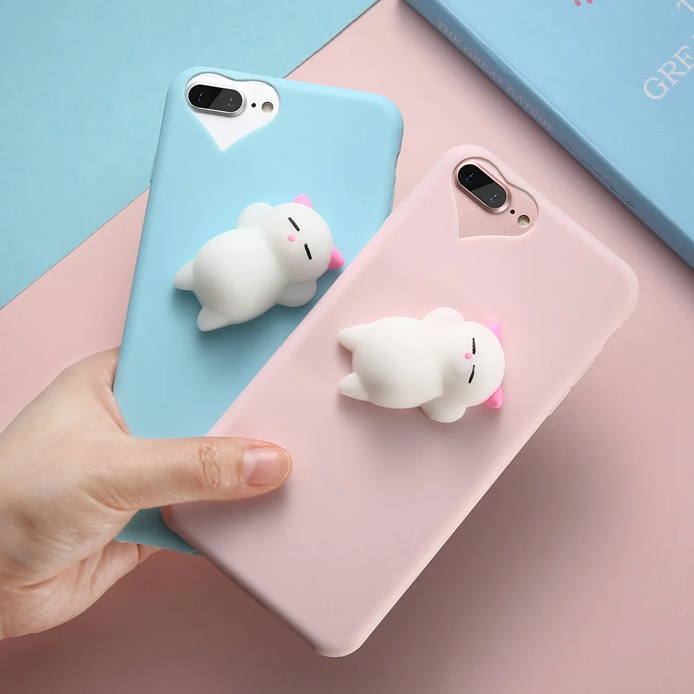 Kisscase чехол для телефона iPhone 6 6S 7 8 plus В виде ракушки S 3D милый мультфильм кремния