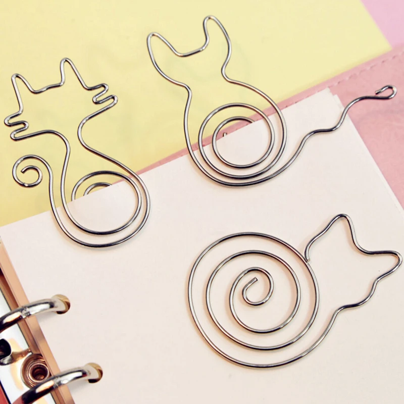 20 шт./лот креативные милые зажимы для бумаги Закладка зажим записей офиса