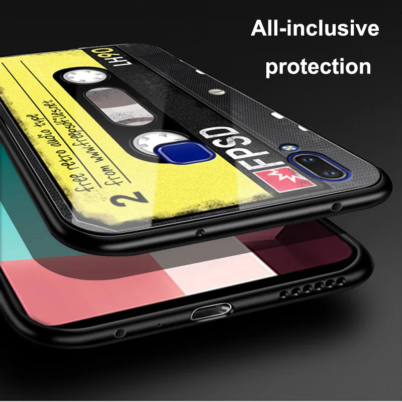 Чехол из закаленного стекла для Vivo U1 Capa чехол мягкая силиконовая рамка Жесткий 6 2