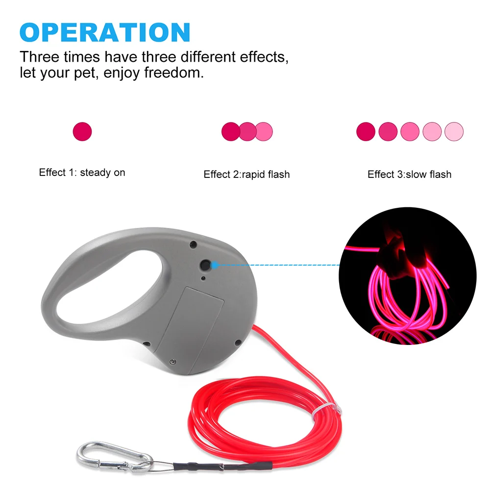 ABS светодиодный поводок для собак ночник безопасность сверхмощный светящийся