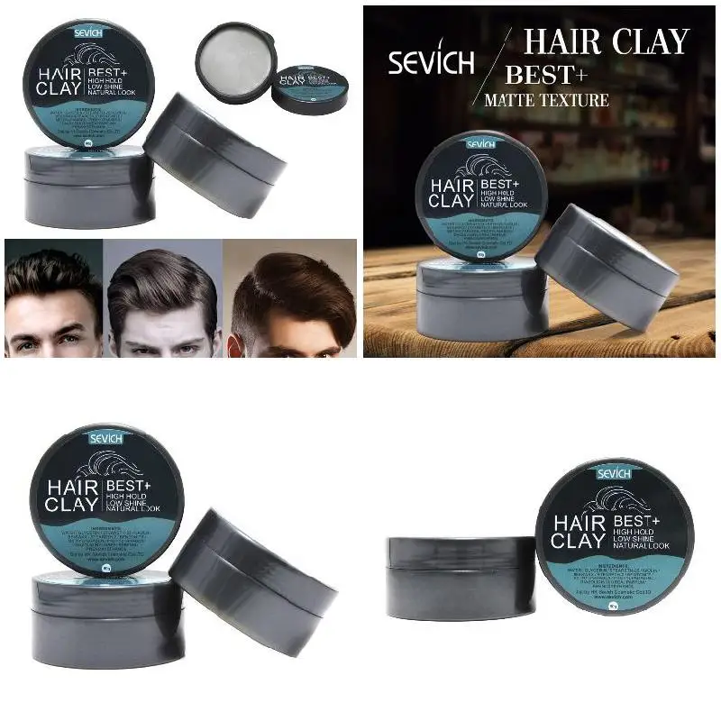 Высококачественный глиняный гель для укладки волос 80 г мужчин крепкая фиксация