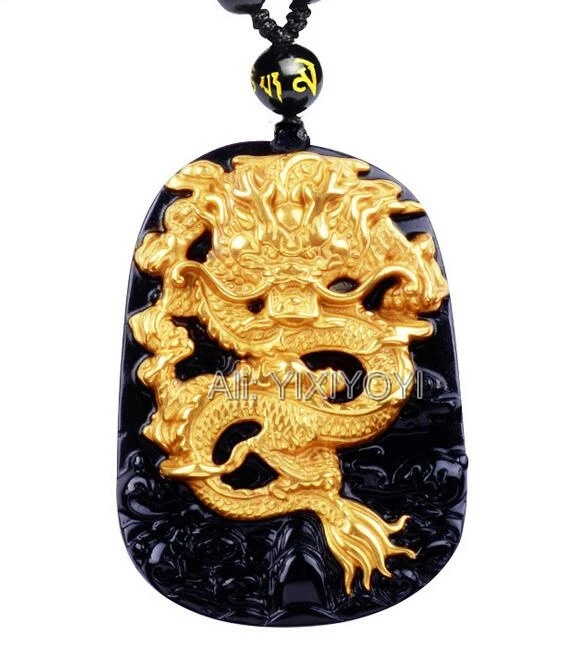 Прямая поставка красивый ручной работы натуральный черный обсидиан + 18K ТВЕРДОЕ