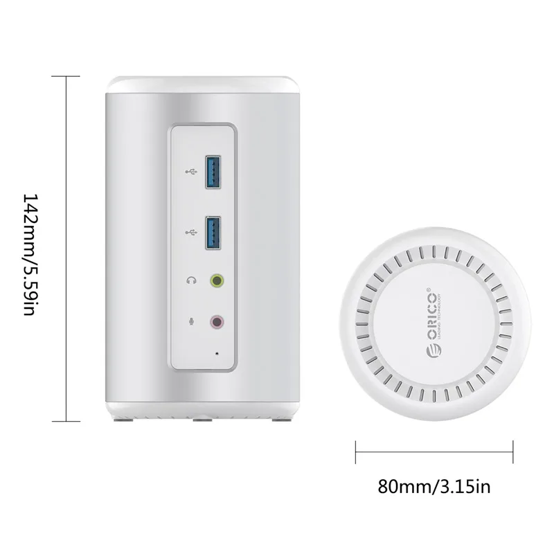 ORICO алюминиевый цилиндр type C Универсальная док станция с 6 USB3.0 A & PD DC 12 В HDMI 4 к|universal