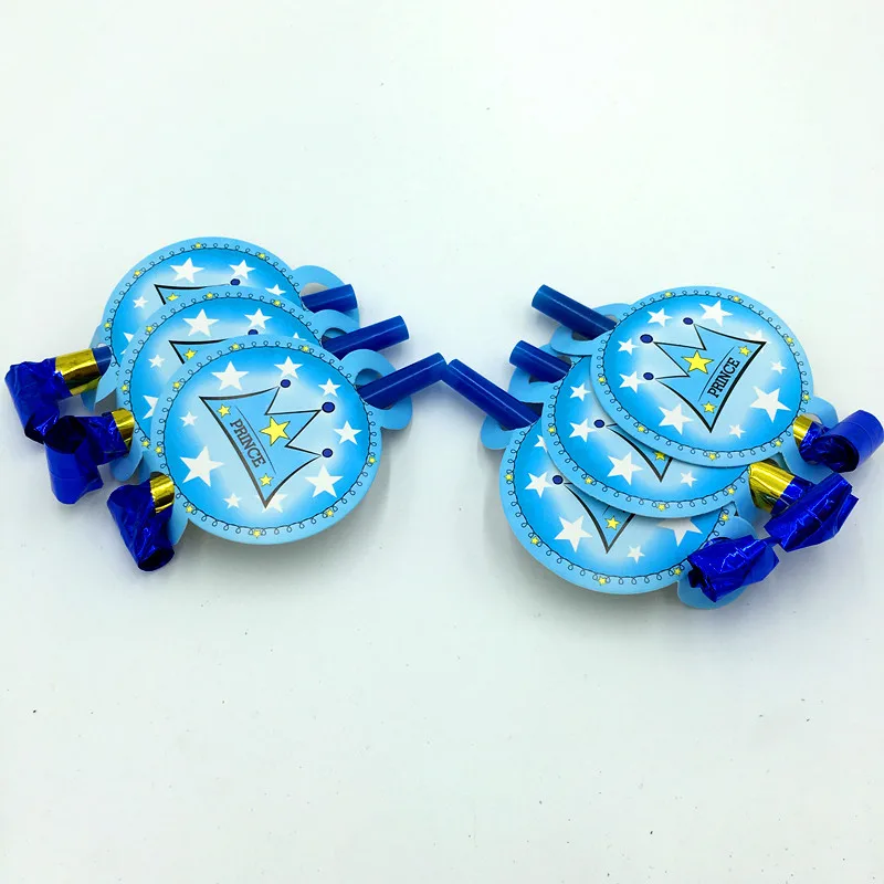 6 шт. Корона тематическая вечеринка на день рождения поставки синяя Хлопушки