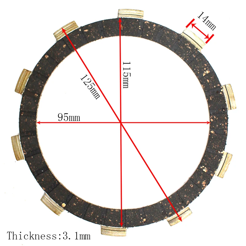 

Road Passion 7pcs Motorcycle Clutch Friction Plates Kit For YAMAHA DT200 195 YZ85 DT 200 YZ 85 2002 2003 2004 2005 2006-2013