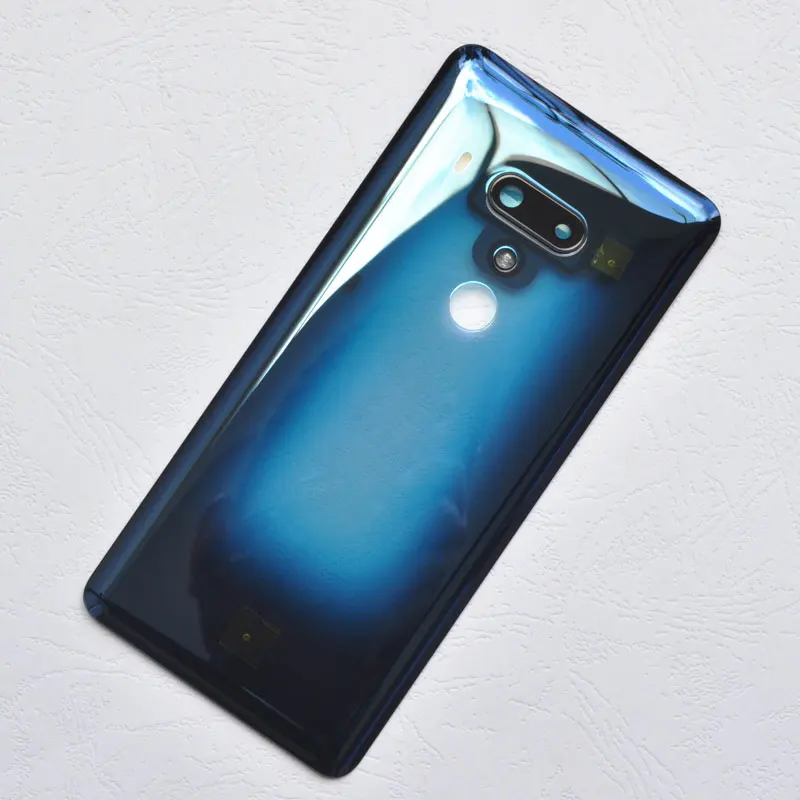blue BINYEAE оригинальная стеклянная крышка для аккумулятора для htc U12 Plus, задний Чехол с объективом для камеры U12 Plus, Запасная часть - Цвет: blue