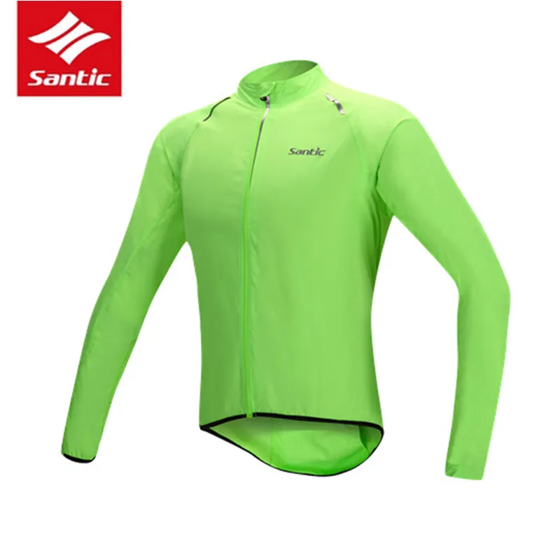 

Reflective Breathable Bicycle Jackets Cycling Long Sleeve Rain Raincoat Men's Windcoat Windproof Quick Dry Jersey Jacket SANTIC