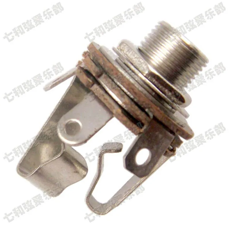 

2Pcs Electric Guitar Bass Active Pickup output 6.35mm Brass mouth 1/4" Stereo Jack Input Plug Socket Guitar Accessories parts